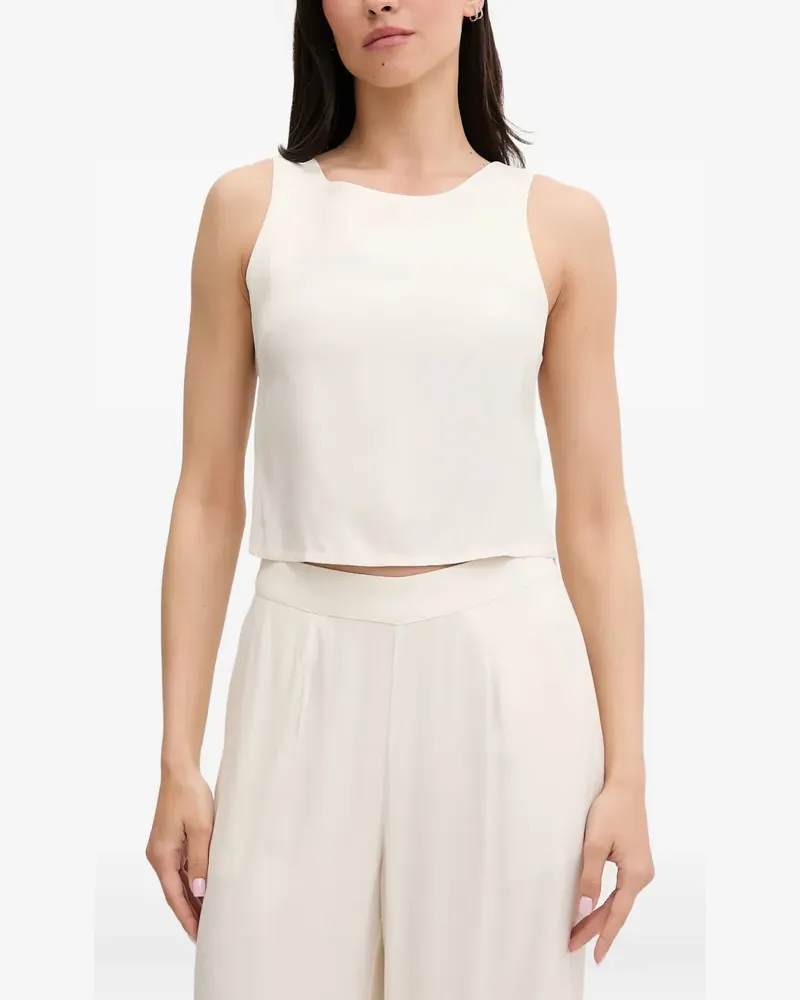 Guess bow-detail open-back top - Nude Nude