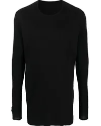 Boris Bidjan Saberi Geripptes Sweatshirt Schwarz