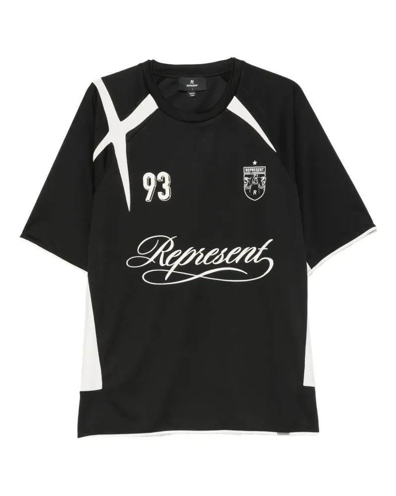REPRESENT Star Football logo-print T-shirt - Schwarz Schwarz