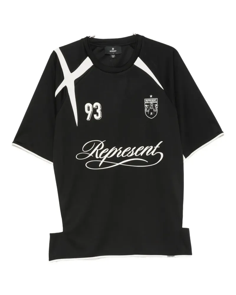 REPRESENT Star Football logo-print T-shirt - Schwarz Schwarz