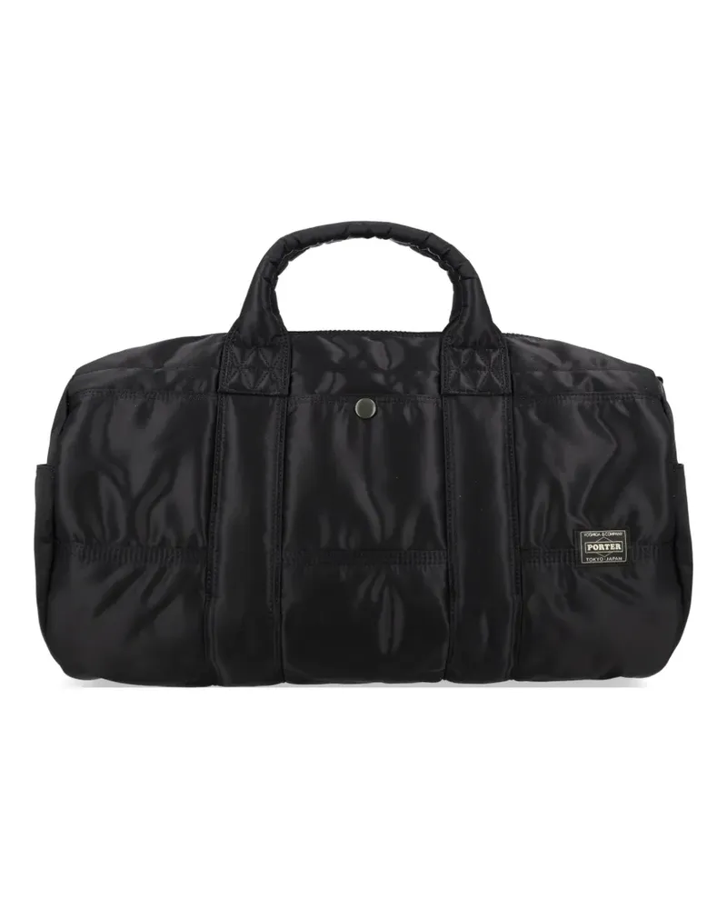 PORTER-YOSHIDA & CO Tanker logo-patch holdall - Schwarz Schwarz