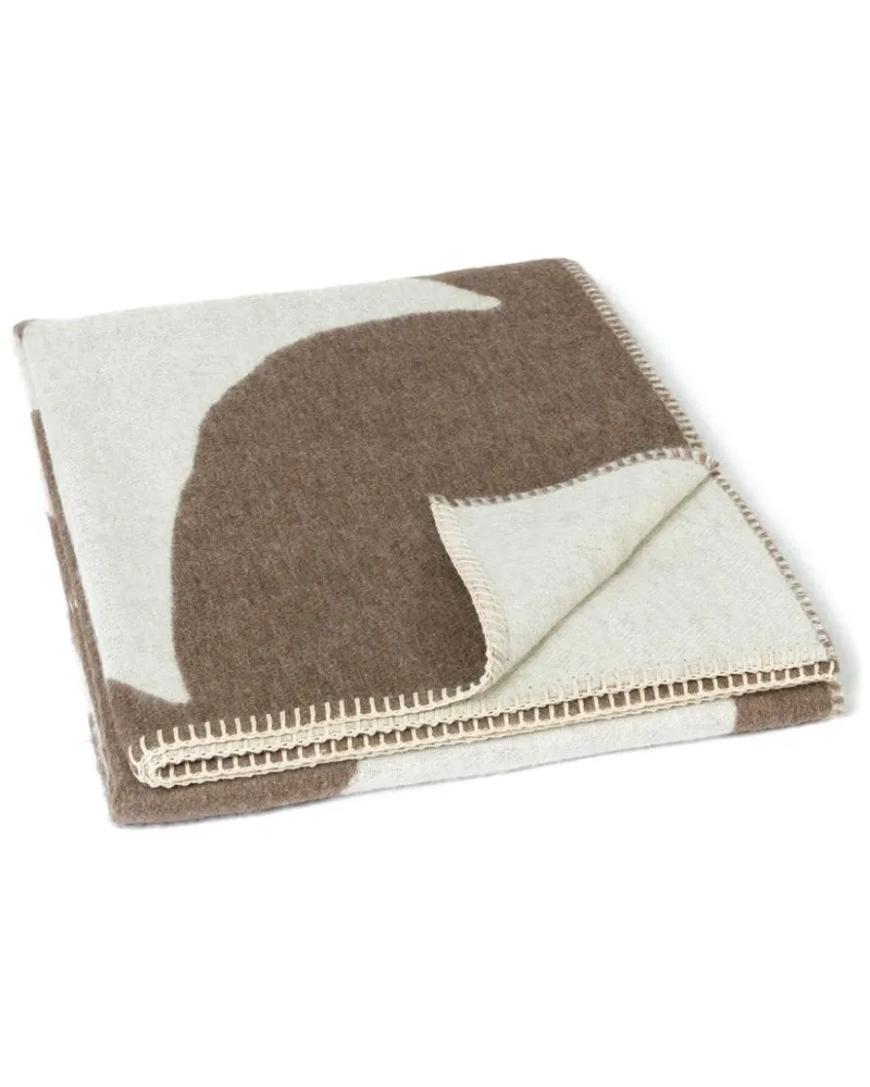 BLACKSAW x Bailey Elder Decke aus Alpakawolle (178cm x 135cm) - Braun Braun
