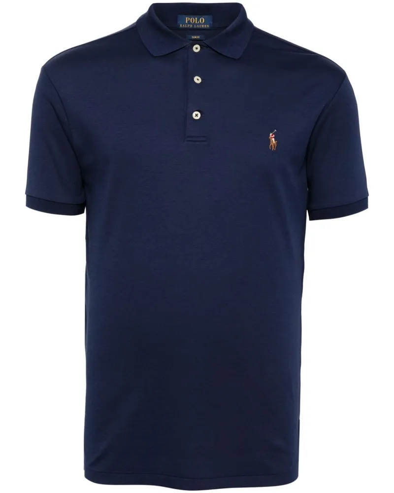 Ralph Lauren Poloshirt mit Polo Pony-Stickerei - Blau Blau