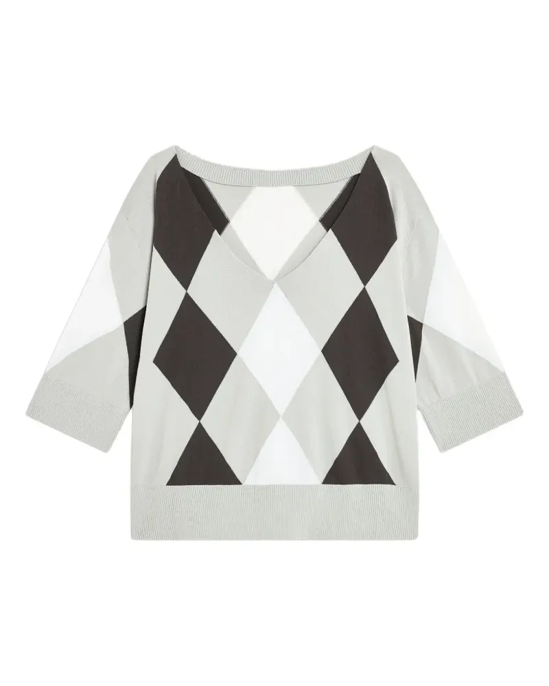 Liviana Conti Imperia Pullover mit Argylemuster - Grau Grau