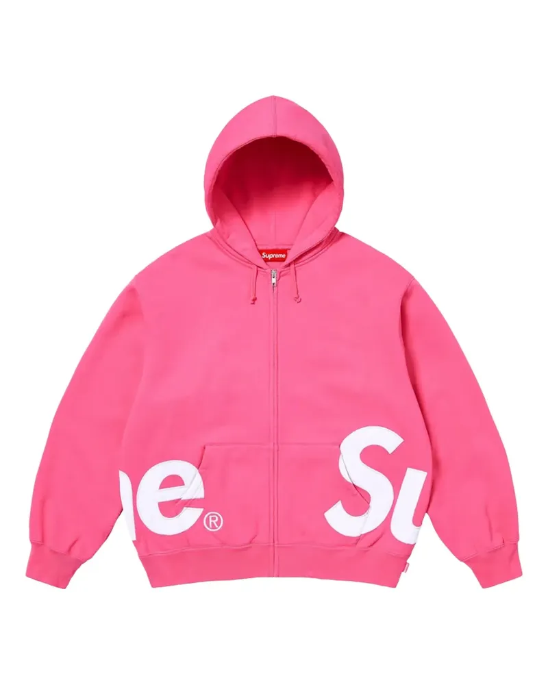 Supreme Being logo-print zip-fastening hoodie - Rosa Rosa