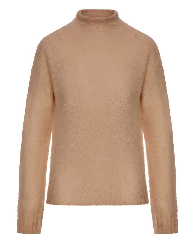 Max Mara Pullover mit Stehkragen - Braun Braun