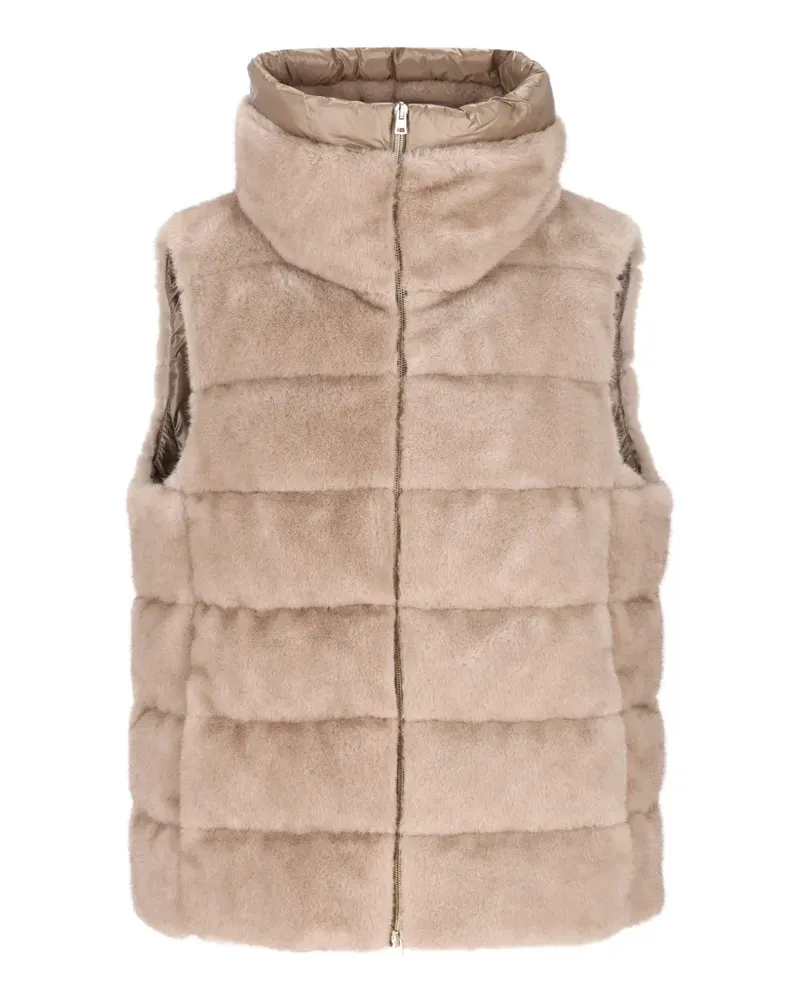 Herno padded faux-fur gilet - Nude Nude