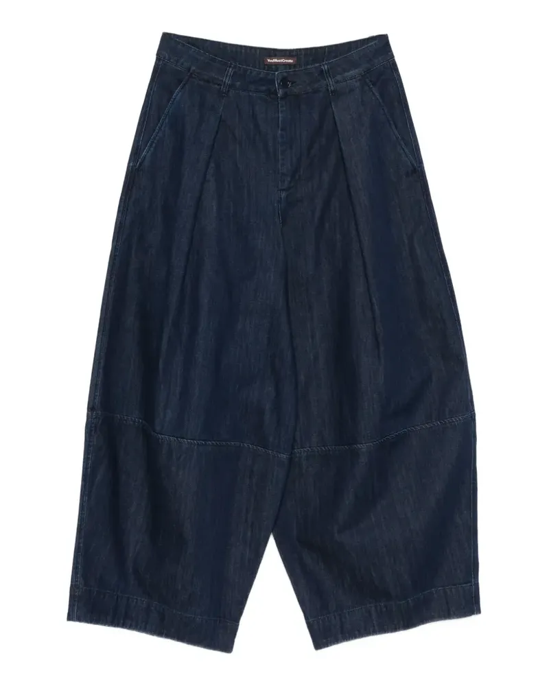 YMC pleated jeans - Blau Blau