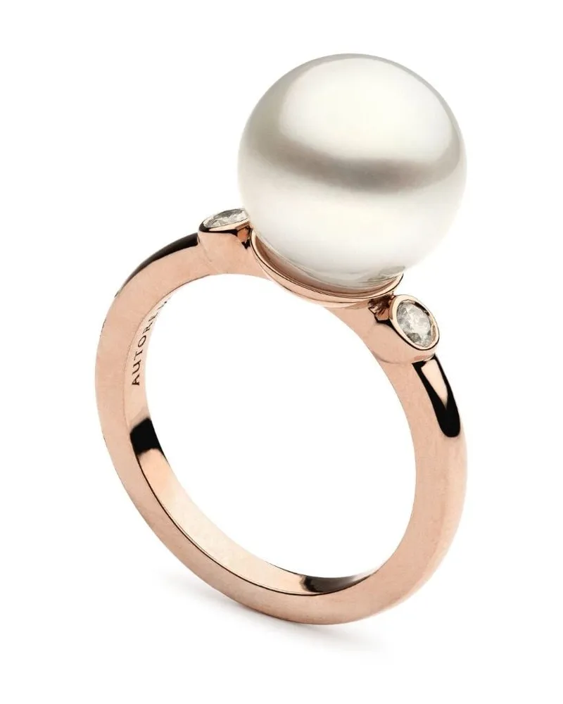 AUTORE MODA 9kt Allegra South Sea Pearl Rotgoldring - Rosa Rosa