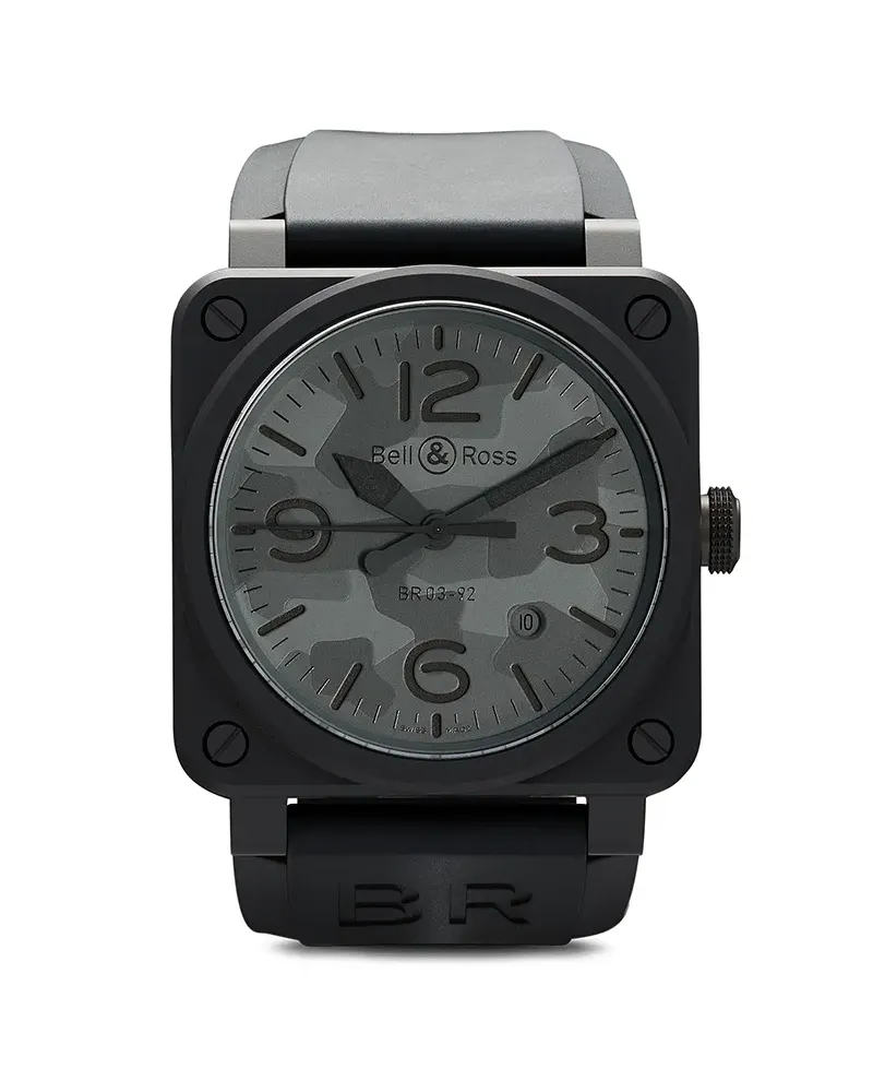Bell & Ross BR 03-92 Black Matte, 42mm - BLACK AND GREY Black