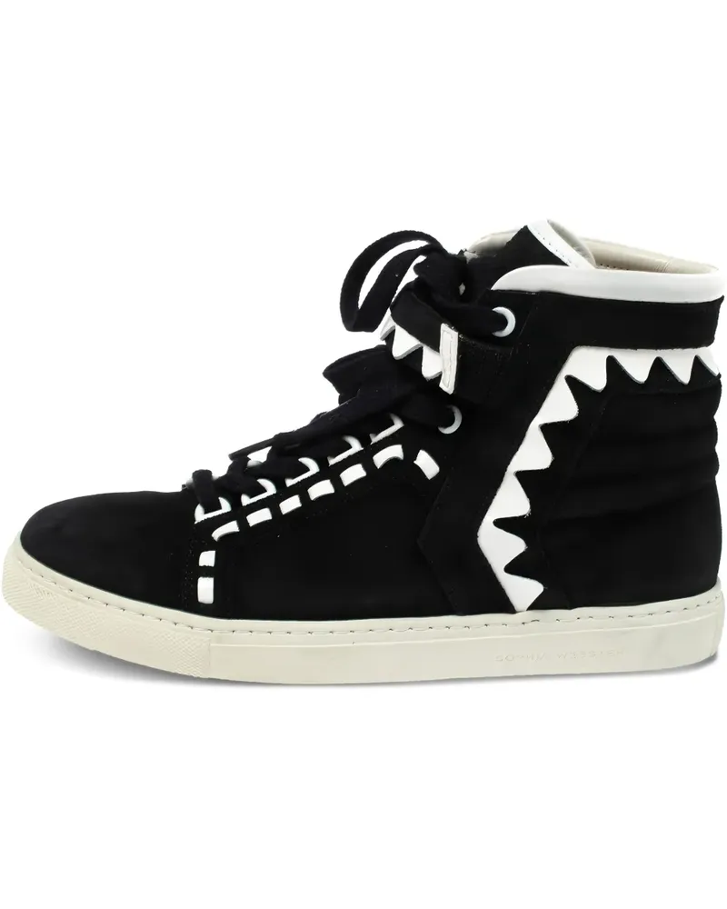 Sophia Webster High-Top-Sneakers mit Kontrastnaht - Schwarz Schwarz