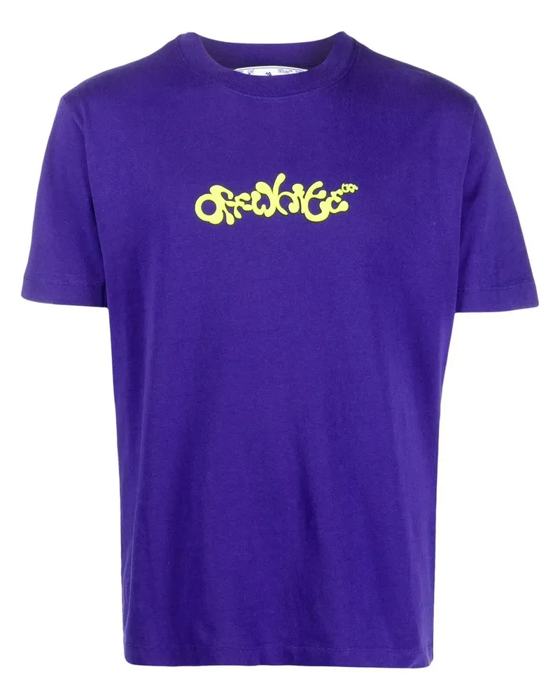 OFF-WHITE T-Shirt mit Logo-Print - Violett Violett