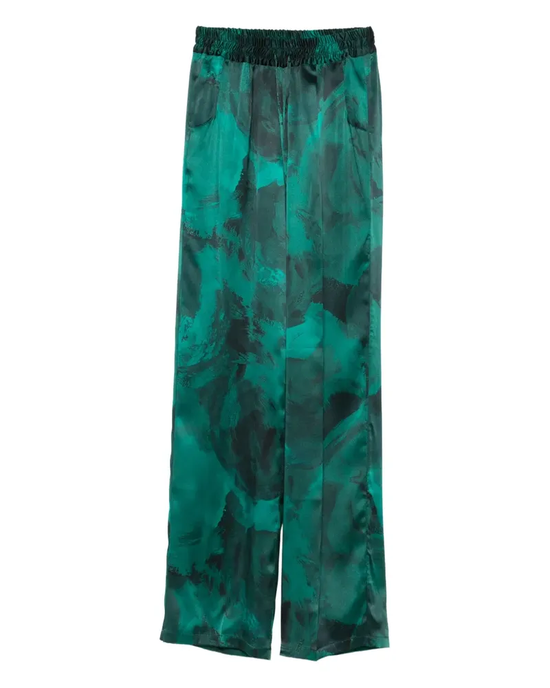 Kiton Seidenhose mit Print - Grün Grün