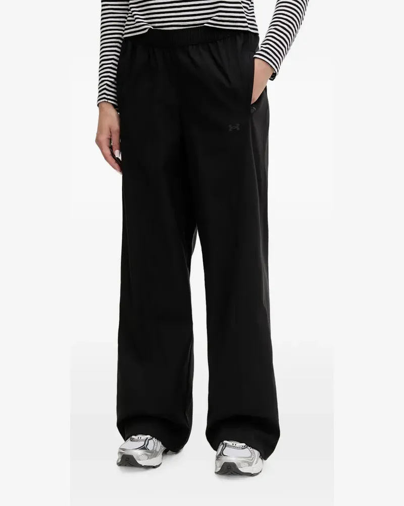 Under Armour Unstoppable Woven logo-print wide-leg track pants - Schwarz Schwarz