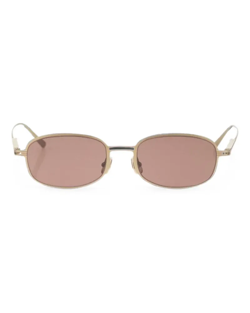 Brunello Cucinelli Eckige Sonnenbrille aus Titan - Gold Gold