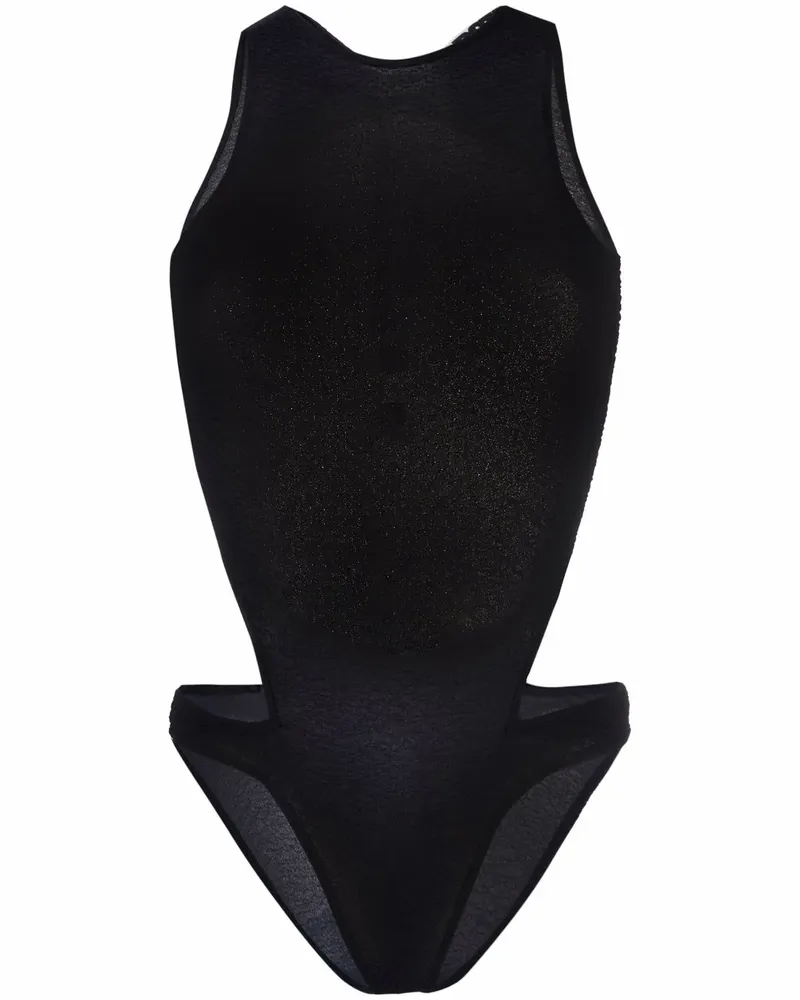 ROTATE Birger Christensen Semi-transparenter Molly Body - Blau Blau