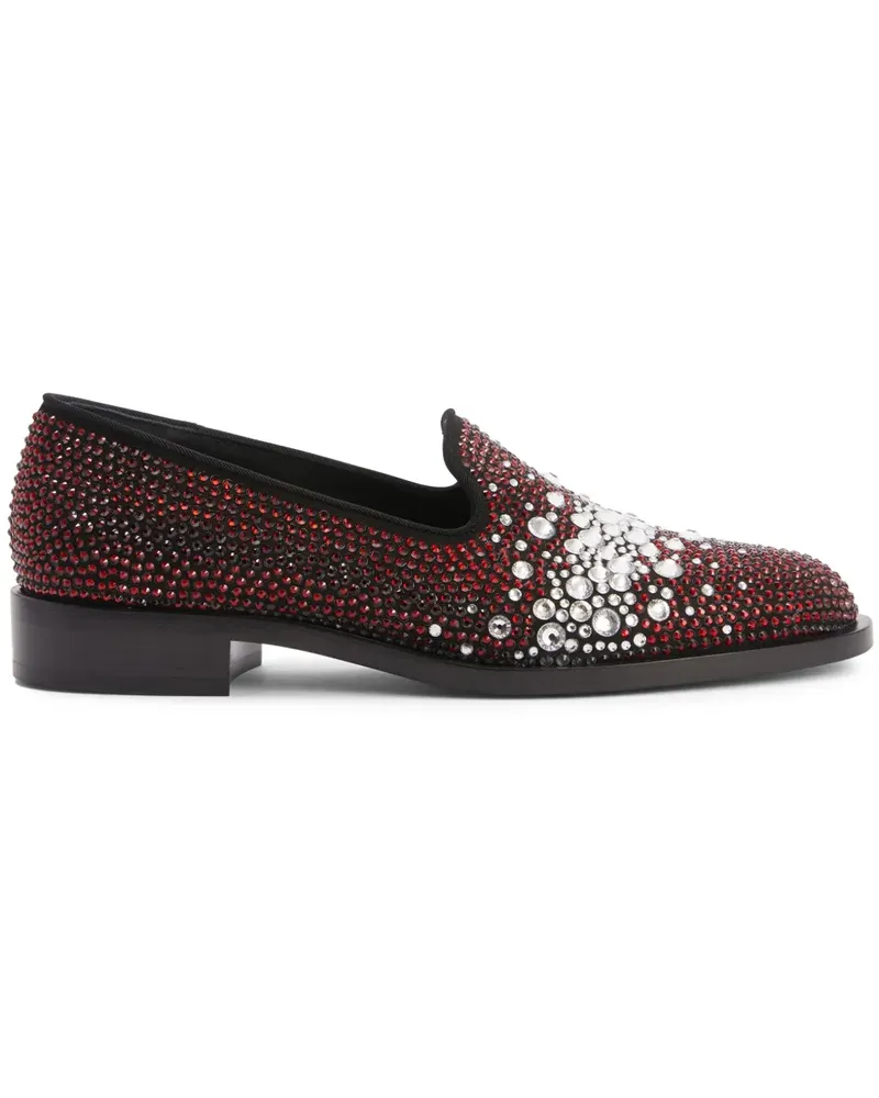 Giuseppe Zanotti Loafer mit Kristallen - Rot Rot