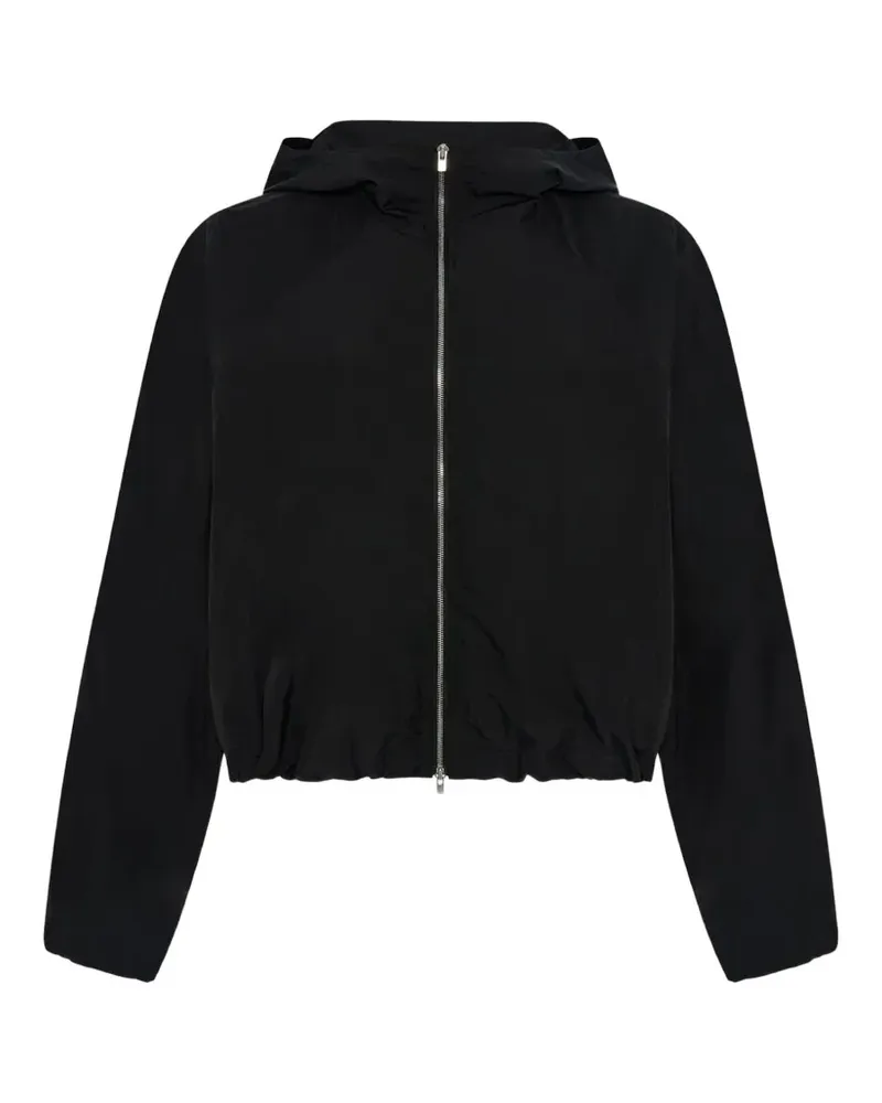 Another Tomorrow hooded blouson jacket - Schwarz Schwarz