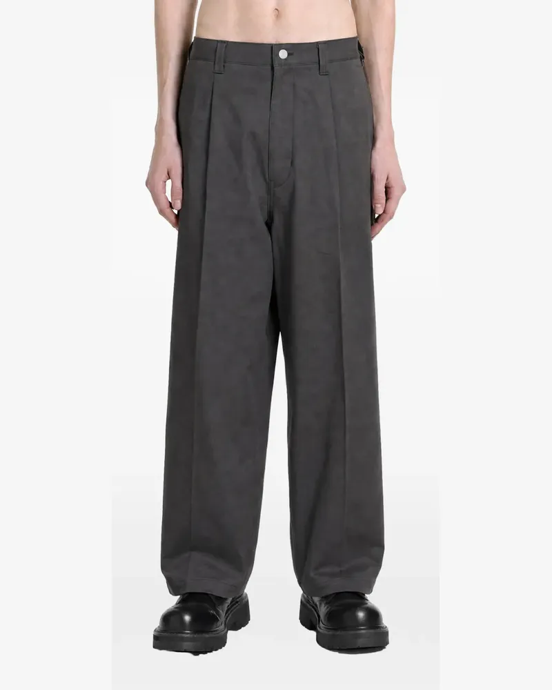 Comme des Garçons Straight-Leg-Hose mit Falten - Grau Grau