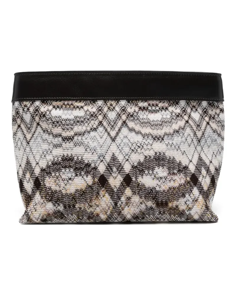 Missoni Schultertasche mit gemustertem Saum - Braun Braun