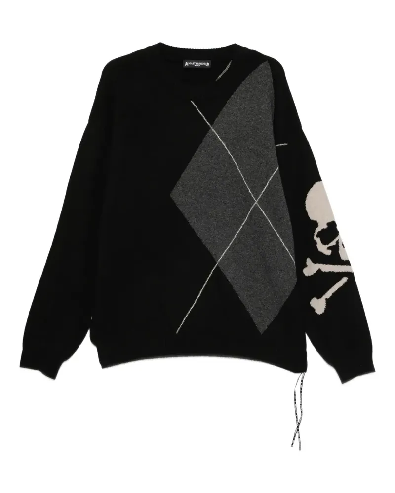 Mastermind Japan Pullover mit Argyle-Muster - Schwarz Schwarz