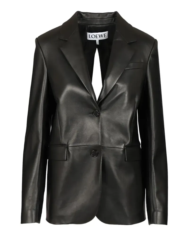 Loewe lace-up leather jacket - Schwarz Schwarz