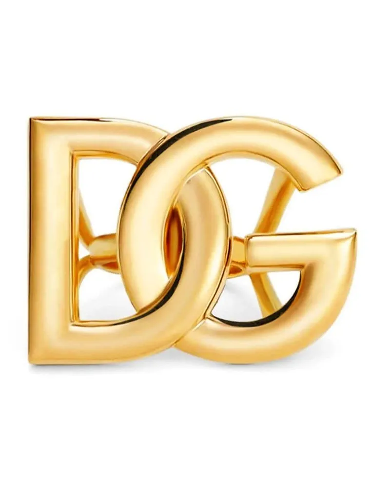 Dolce & Gabbana Ring mit DG-Schild - Gold Gold