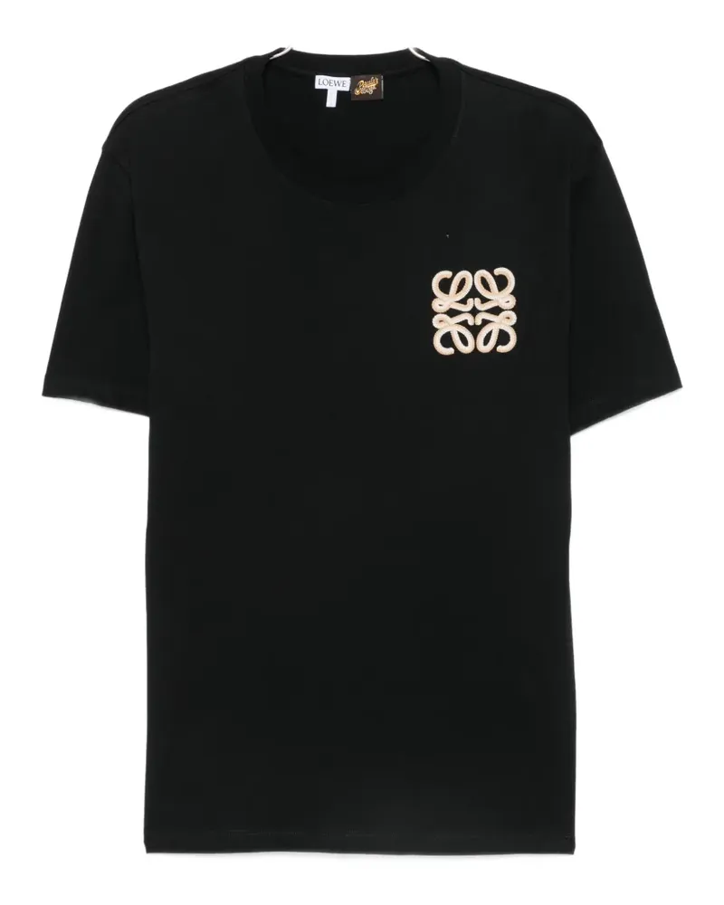 Loewe x Paula's Ibiza anagram-embroidered T-shirt - Schwarz Schwarz