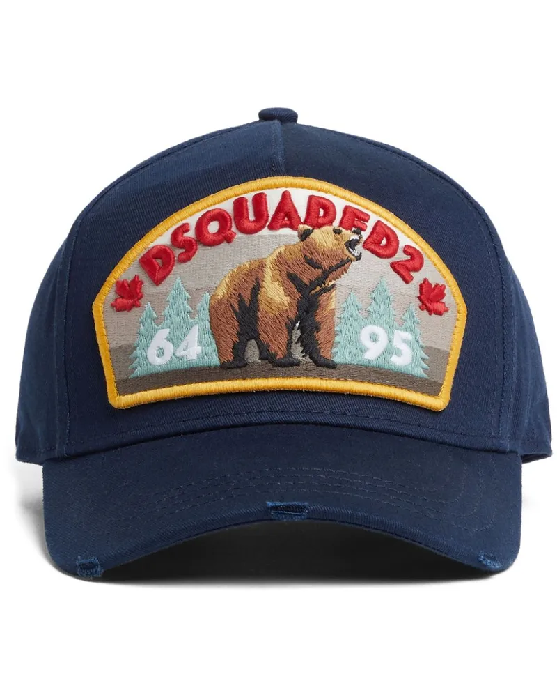 Dsquared2 Baseballkappe mit Logo-Patch - Blau Blau