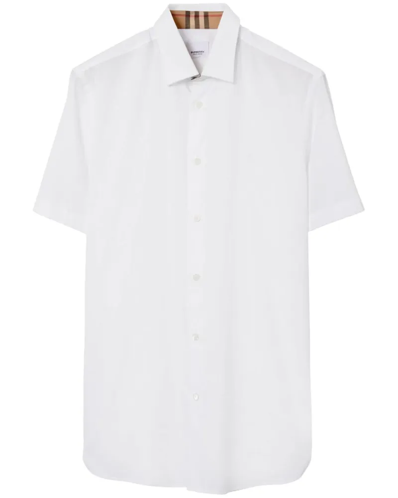 Burberry Hemd mit Logo-Stickerei - Weiß Weiß