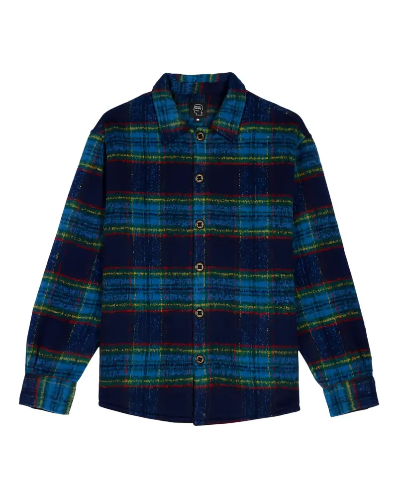 Brain Dead Kariertes Flanellhemd - Blau Blau