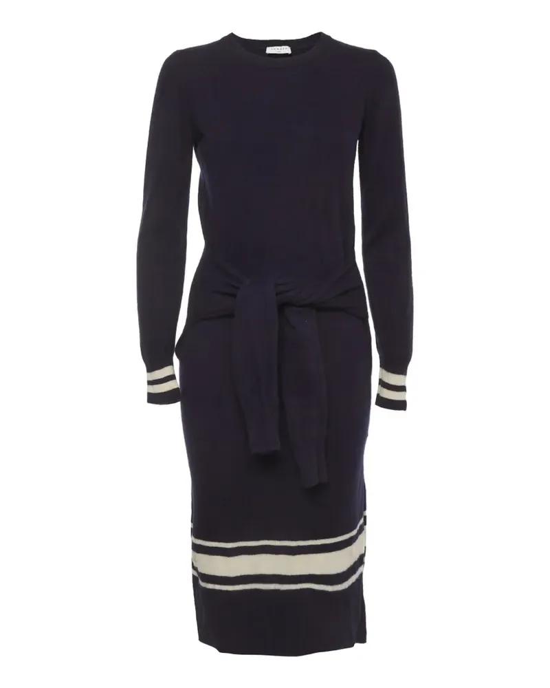 Sandro striped tie-waist midi dress - Blau Blau