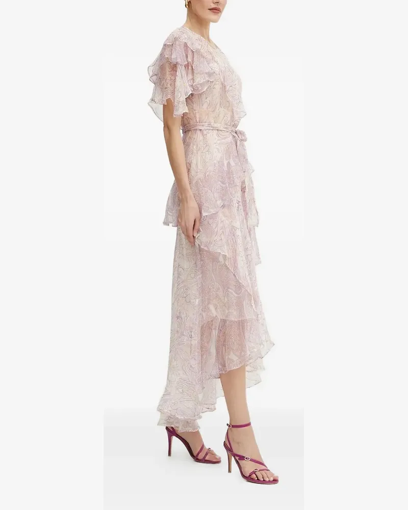 Twin-Set Gerüschtes Kleid mit Blumen-Print - Nude Nude