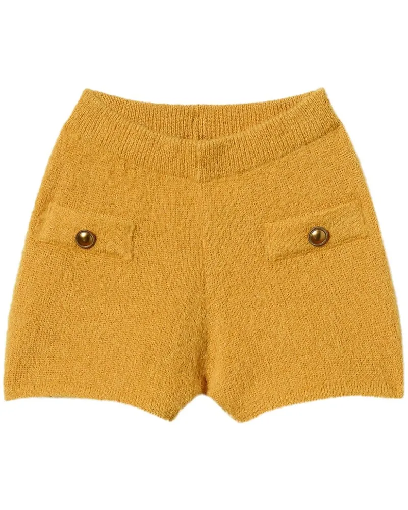 Twin-Set Gestrickte Emily Mini-Shorts - Gelb Gelb