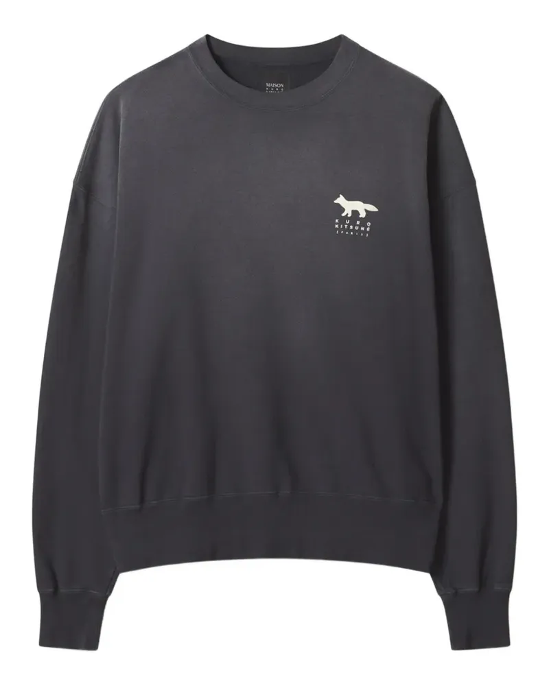 Kitsuné Sweatshirt mit Logo-Print - Grau Grau