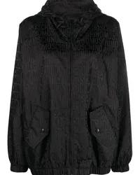 Moschino Kapuzenjacke mit Logo-Print Schwarz