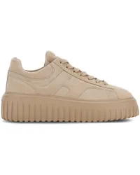 Hogan H-Stripes Sneakers mit Plateausohle Nude