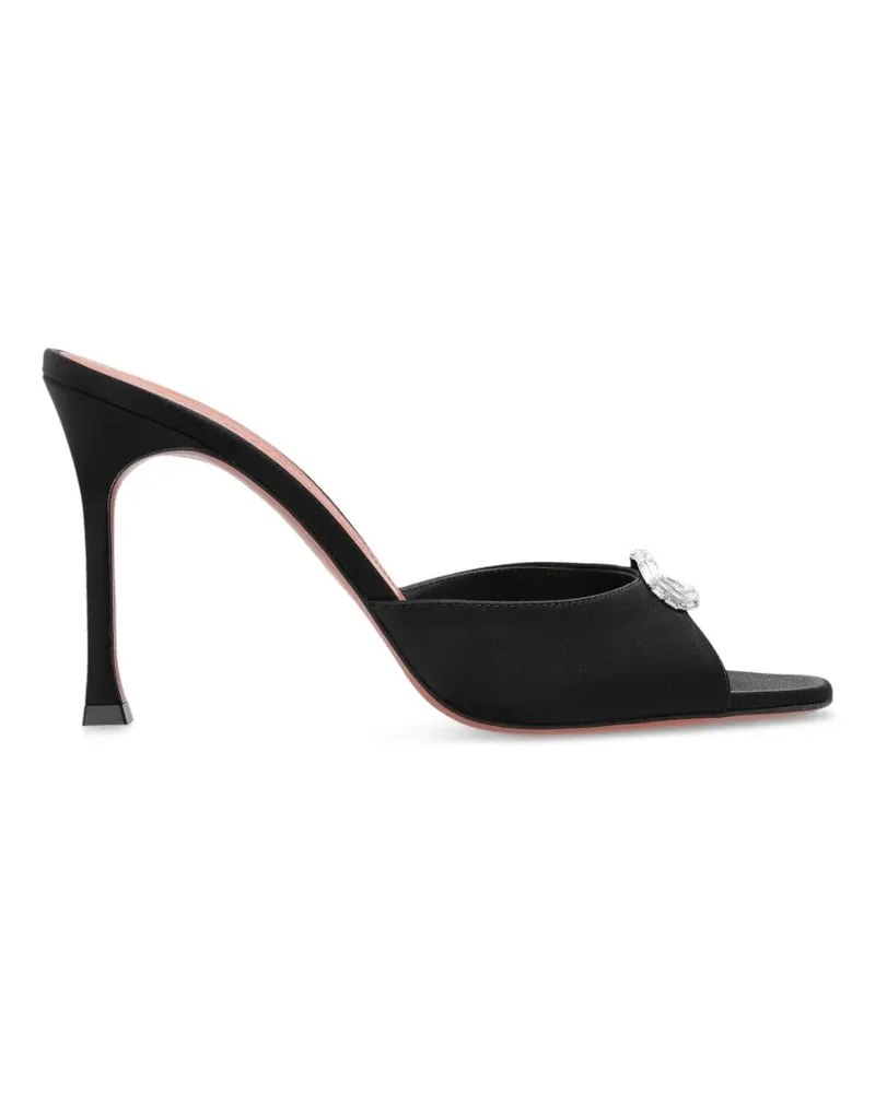 Amina Muaddi Mini Camelia Sandalen mit Kristallen - Schwarz Schwarz