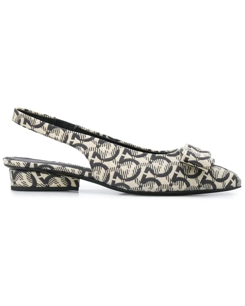 Ferragamo Pumps mit Print - Nude Nude