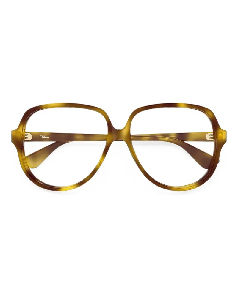 Chloé Geometrische Brille in Schildpattoptik - Braun Braun