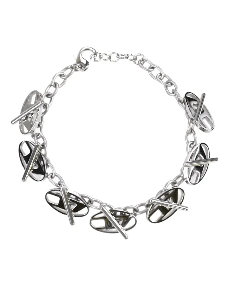Diesel Armband mit D-Anhänger - Silber Silber