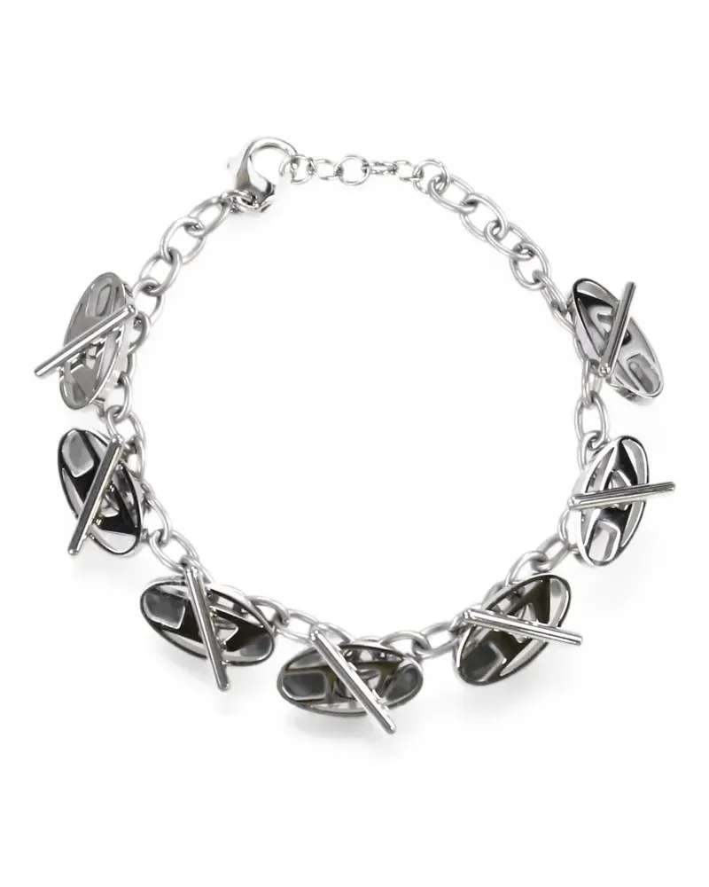 Diesel D charm-embellished chain bracelet - Silber Silber