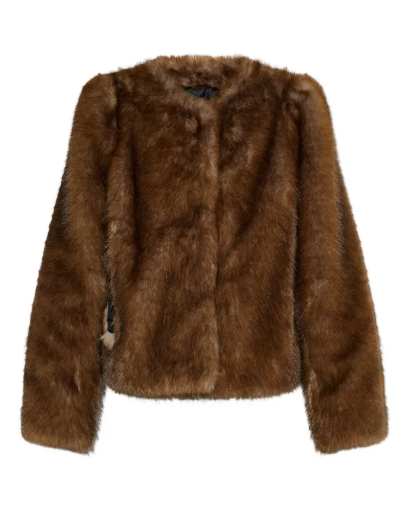 STAND Jacke aus Faux Fur - Braun Braun