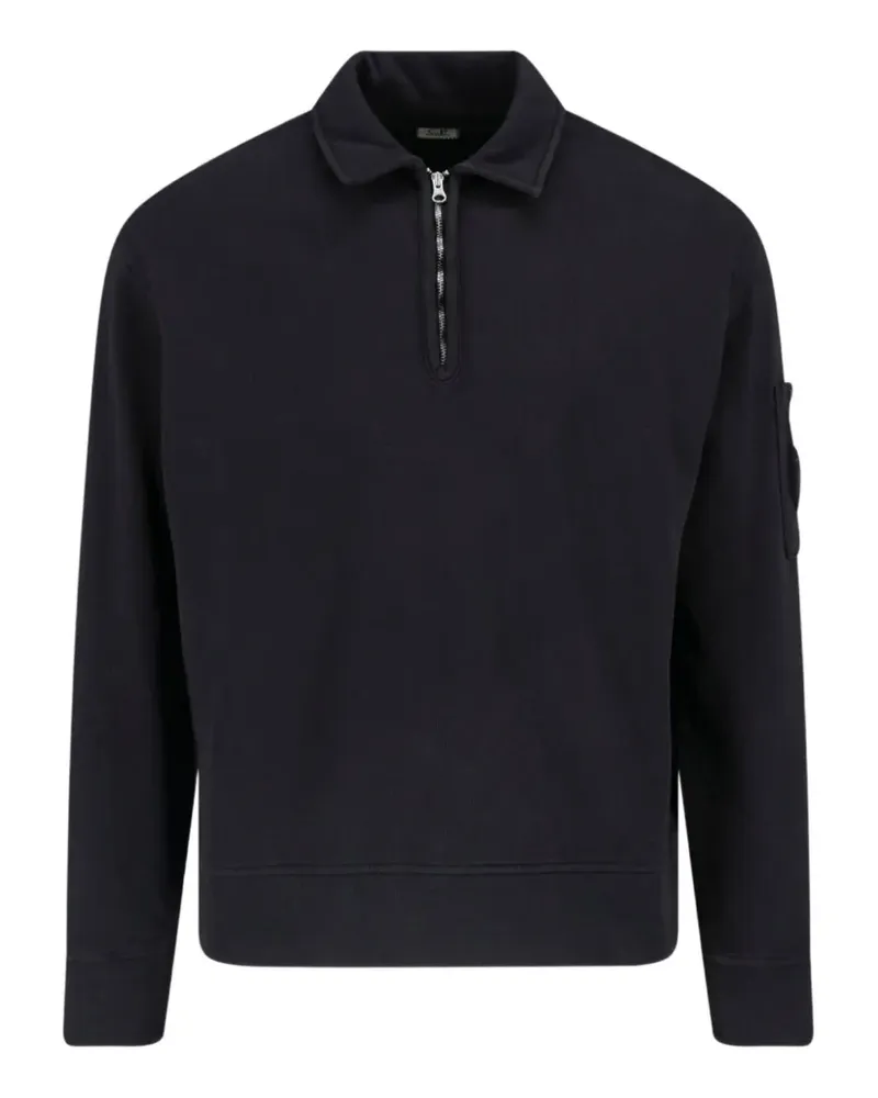 C.P. Company Lens-detail half-zip sweatshirt - Schwarz Schwarz