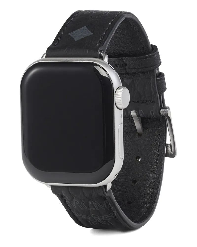 MCM Visetos Apple Watch Armband - Schwarz Schwarz
