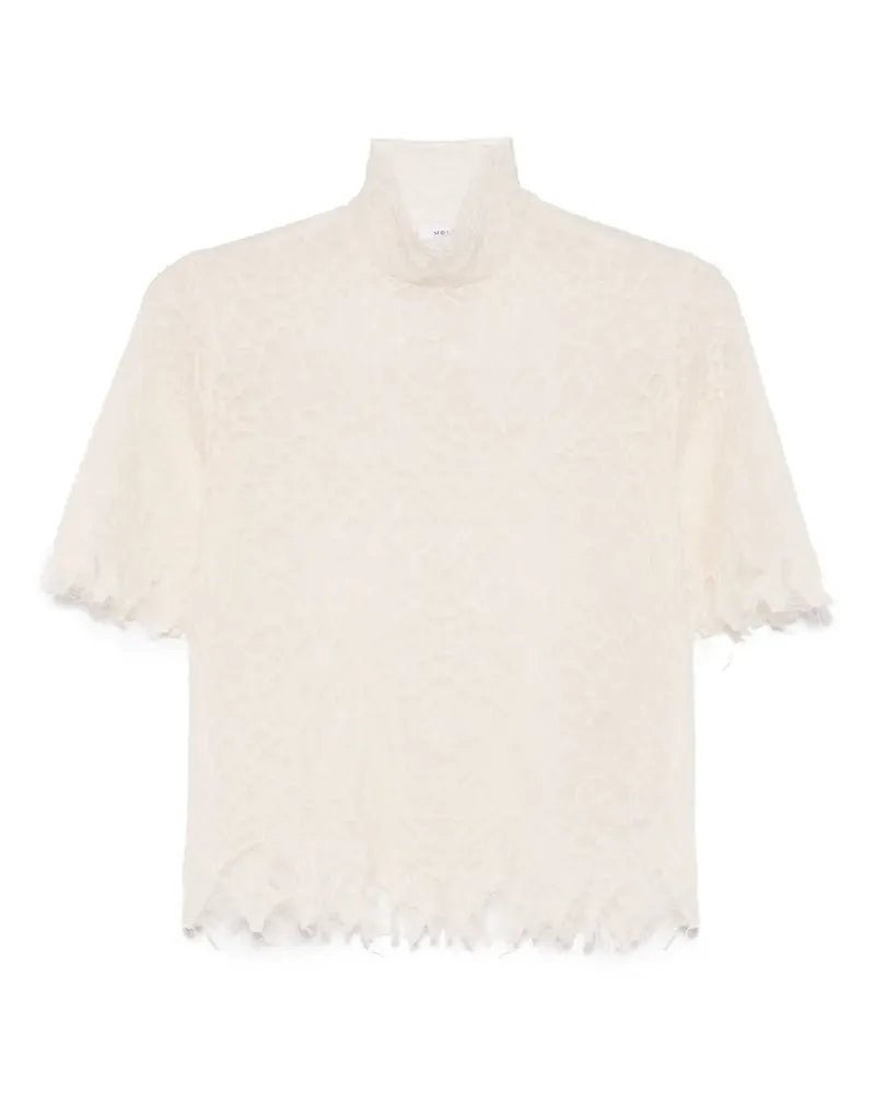 Alexander McQueen Bluse aus Spitze - Nude Nude