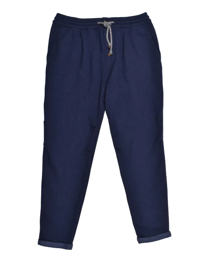 Brunello Cucinelli cashmere drawstring trousers - Blau Blau