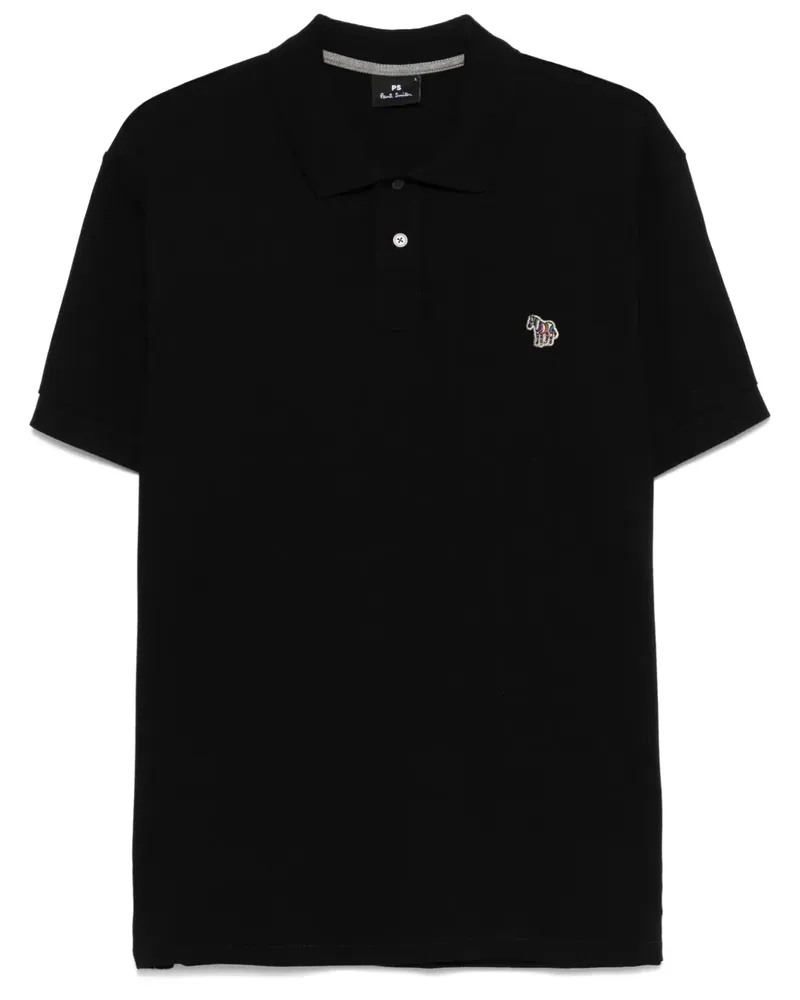Paul Smith Poloshirt mit Zebra-Patch - Schwarz Schwarz