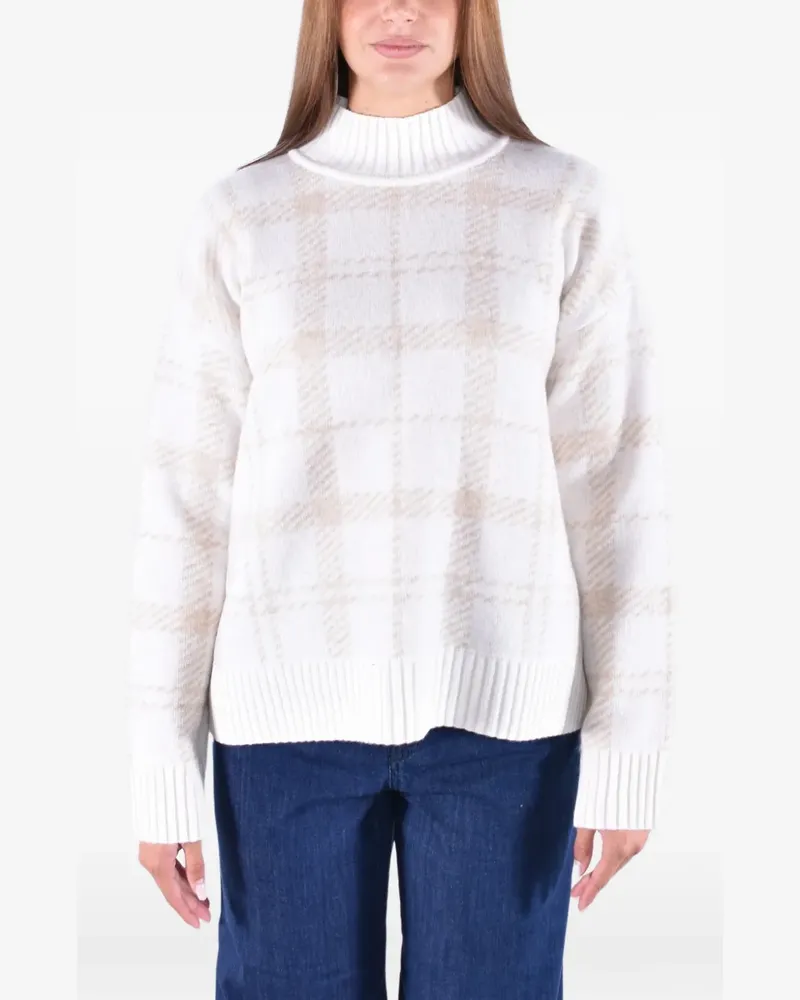 Barbour Delilah check-pattern sweater - Nude Nude