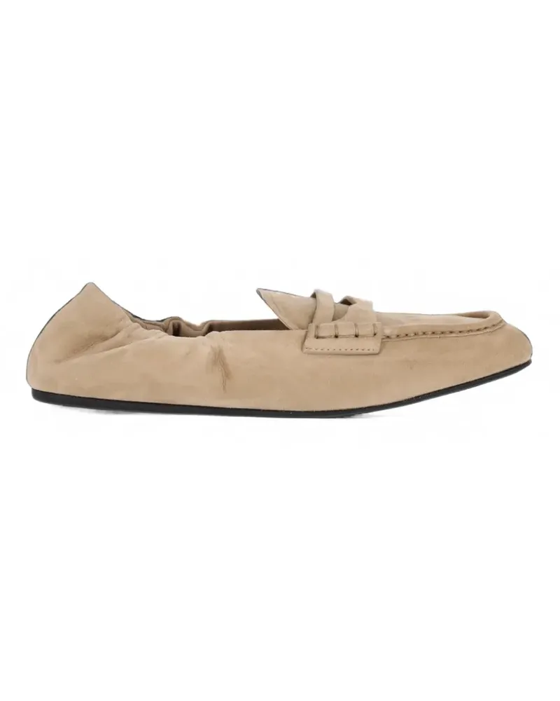 Miu Miu Geraffte Loafer - Nude Nude